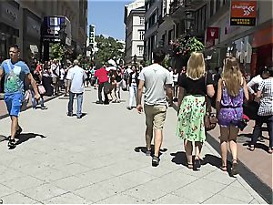 Eurobabe Aika May walking bare in public
